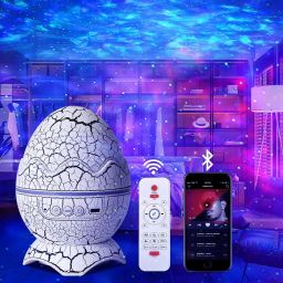 1 Dinosaur Egg Galaxy Star Projector Starry Light with Wireless Music Player Table Lamps Lamp Shade-62
