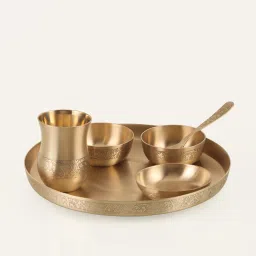 Pack of 6 Bronze eaching matt polish Dinner Set-20
