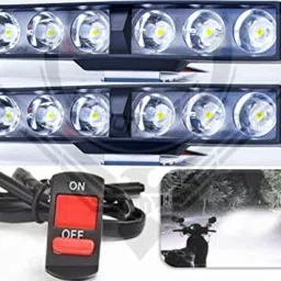 eltron turbo LED Fog Lamp Unit for Hero, Bajaj, Universal For Car 2 Series image 2