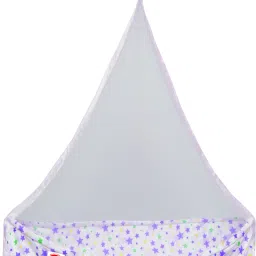 vparents Joy Baby Cradle with Attached bed and Mosquito net and Window Metal Hanger image 3