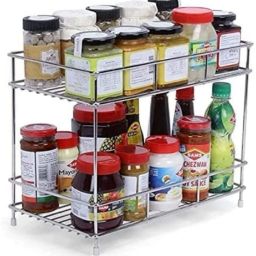 Utensil Kitchen Rack 2 Tier Kitchen Rack | Kitchen Pantry Storage Steel-28