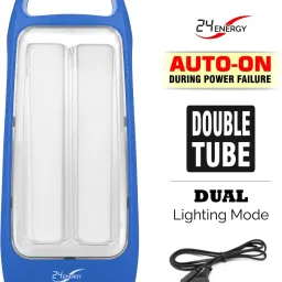 Portable Hi-Bright Double Tube Rechargeable LED Lantern Home 8 hrs Flood Lamp Emergency Light-6