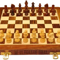 Wooden Foldable Chess with Magnetic Pieces For Kids and Adults (7x7 Inches) 1 cm Chess Board-picture-29