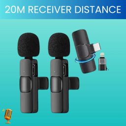 K9Dual Wireless Microphone Plug& Bluetooth Collar Mic forLive Stream/YoutubeU441 Microphone-image-68