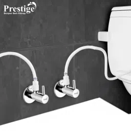 prestige (18" Inch) PTMT Connection Pipe for Geyser, Wash Basin (Multi Purpose)- Set of 8 Hose Pipe image 5