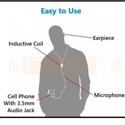 FREDI HD PLUS Smallest Neckloop Pair it with Any Mobile Phone,Earpiece Nano Bug Device NA Voice Recorder image 2