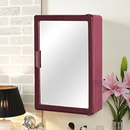 bathroom cabinet with mirror Plastic Wall Shelf-12