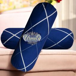 Round Microfibre Geometric Bolster Pack of 2-image-97