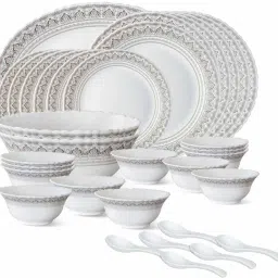 Pack of 33 Opalware CLASSIC premium quality 100% bone ash free Dinner Set-image-9