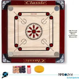 Classic Red-20 Carrom Board With Coin Stricker And Powder 20 cm Carrom Board-15