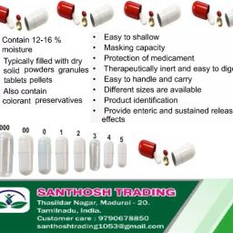santhosh trading Pharma raw materials Empty capsules size 0 Black/Black image 4