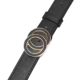 Women Party Black Artificial Leather Belt-image-113