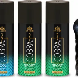 Cobra Deo Sport (2Pcs), Cobra Deo Cool Deodorant Body Spray 150ML Each and Cobra Perfume 15Ml-image-25