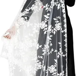 Net Embroidered White Women Dupatta-image-24