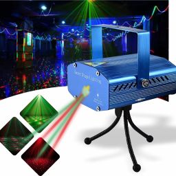LED Blinker For Party Disco Laser 12 Mode Combination Light Sound Activated LED Disco Ball Set-image-54