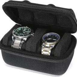 Travel Watch Case Organizer Watch Box With Zipper Heavy Duty Nylon Exterior Watch Box-15