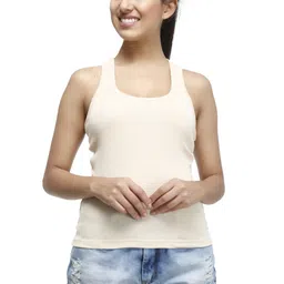 tt Women Beige Tank Top/Vest-picture-3