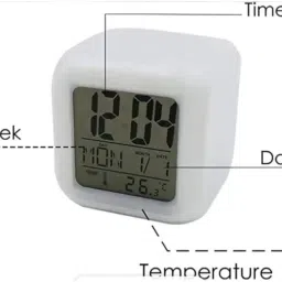 omkarzone Digital White Clock image 2