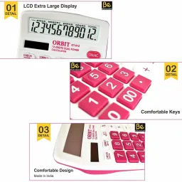 btexp OT-612 Simple Designed 12 Digit Basic Calculator CT- DUAL POWER FAIR & FAST MULTIPURPOSE USE Basic Calculator image 4