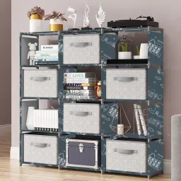 House cartoon Print Plastic Metal 15 Shelf Book Organizer Metal Open Book Shelf-image-11