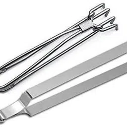 ayw Stainless Steel Chapati Roti Chimta with Pakkad 28 cm Utility, Serving Tong Set-picture-39