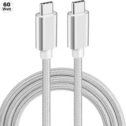 RoarX Lightning Cable 10 A 1 m Nylon Braided 60W Metal Braided Type C to C Fast Charging Data cable type C compatible with Sam-sung/iPhone 15/16/ Nothing CMF Cable/Google cable/ type c laptop cable-0