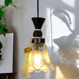 Vintage American flower glass metal ceiling hanging pendant light without bulb Pendants Ceiling Lamp-11