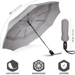 phantom UV Coated 3 Fold for Rain and Sun with Auto Open and Close Umbrella image 4