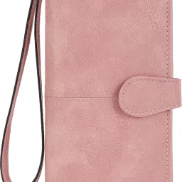 Women Casual Pink Artificial Leather Wrist Wallet-image-69