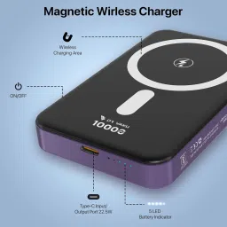 dr vaku 10000 mAh 15 W Wired & Wireless With MagSafe Pocket Size Power Bank image 3