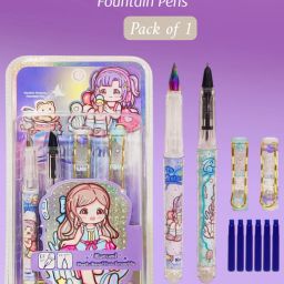 Kuromi Themed 0.7mm Scented Erasable Fountain Pen Set for Kids Fountain Pen-image-5