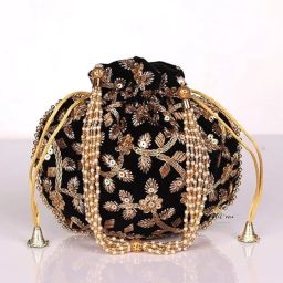 Girls Black Potli-image-13