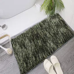 LUXEHOME INTERNATIONAL Green Solid  1700 GSM Bath Rugs-1