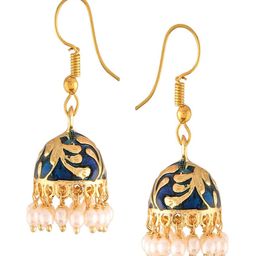 I Jewels Gold-Plated Contemporary Jhumkas Earrings-50