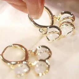 Celestique Gold-Plated Contemporary Hoop Earrings-image-78