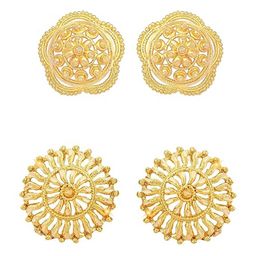 Vighnaharta Set Of 2 Gold Plated Cubic Zirconia Studs-34