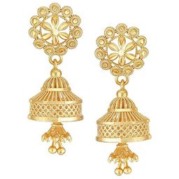 Vighnaharta Gold-Plated Jhumkas-37