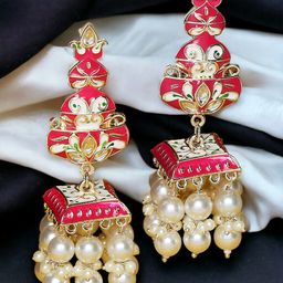 OOMPH Dome Shaped Jhumkas Earrings-39