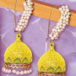 OOMPH Dome Shaped Jhumkas Earrings-20
