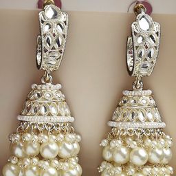 OOMPH Dome Shaped Jhumkas Earrings-5