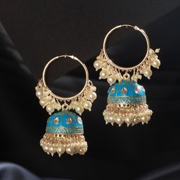 Jazz and Sizzle Dome Shaped Jhumkas Earrings-10