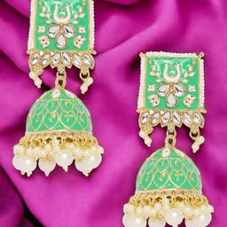 Anouk Dome Shaped Jhumkas Earrings-image-9