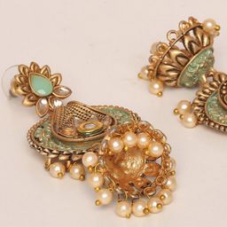 Young & Forever Brass-Plated Jhumkas Earrings-16