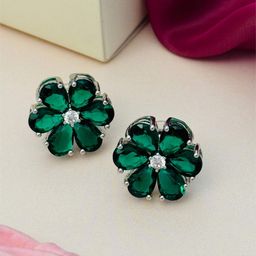 ABDESIGNS Silver Plating Floral Shaped Studs Earrings-9