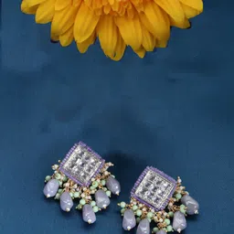 DUGRISTYLE Gold Plated Classic Drop Earrings-92