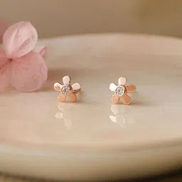 MANNASH Rose Gold Plated Sterling Silver Stud Earrings-31