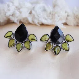Ozanoo Classic Silver-Plated Studs Earrings-18