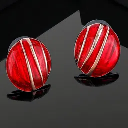 Estele Rose Gold-Plated Circular Stud Earrings-18