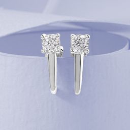 MINUTIAE Silver-Plated Geometric Crystals Studs Earrings-7