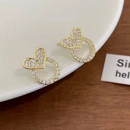 FIMBUL Gold Plated Stainless Steel Studs Earrings-21